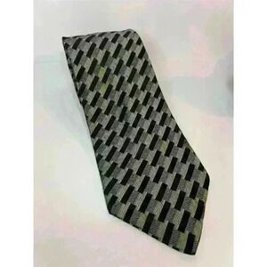 Bruno Piattelli Men's Silk Tie Multicolor Geometric Pattern Classic Length